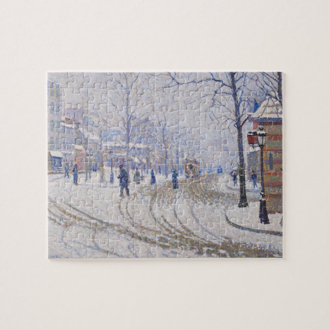 Schnee, Boulevard de Clichy, Paris, 1886 Puzzle (Horizontal)