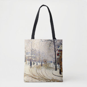 Schnee, Boulevard de Clichy, Paris von Paul Signac