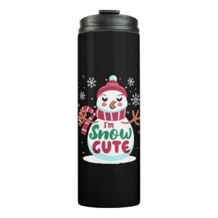 Schnee Cute! Umarme den Winterzauber von Weihnacht Thermosbecher