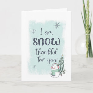 Schnee dankbar für Weihnachten Karte