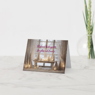 SCHNEE-DAUGHTER IN FAMILIENCHRISTMAS CARD KARTE
