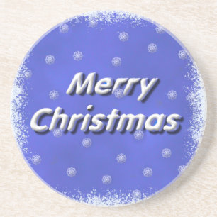 Schnee der frohen Weihnacht-3D Getränkeuntersetzer