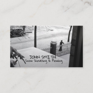Schnee, der Schneeräumung-Auftragnehmer schaufelnd Visitenkarte