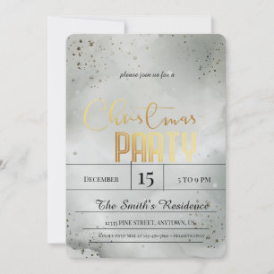 Schnee-Diamant-Tapete, goldene Dekorationen Einladung