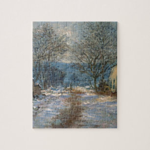 Schnee-Effekt bei Limetz durch Claude Monet Puzzle