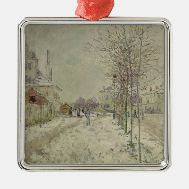 Schnee-Effekt Claude Monets | Ornament Aus Metall (Vorne)