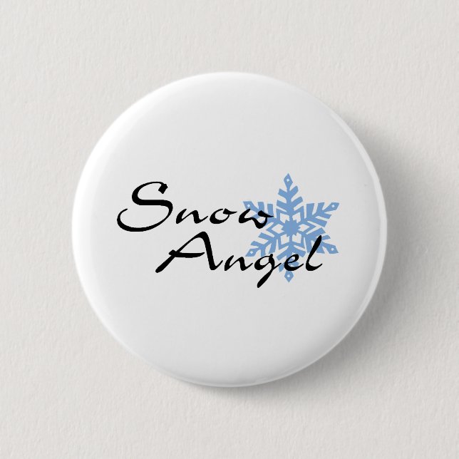 Schnee-Engel Button (Vorderseite)