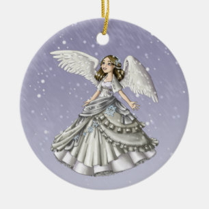 Schnee-Engel Keramik Ornament