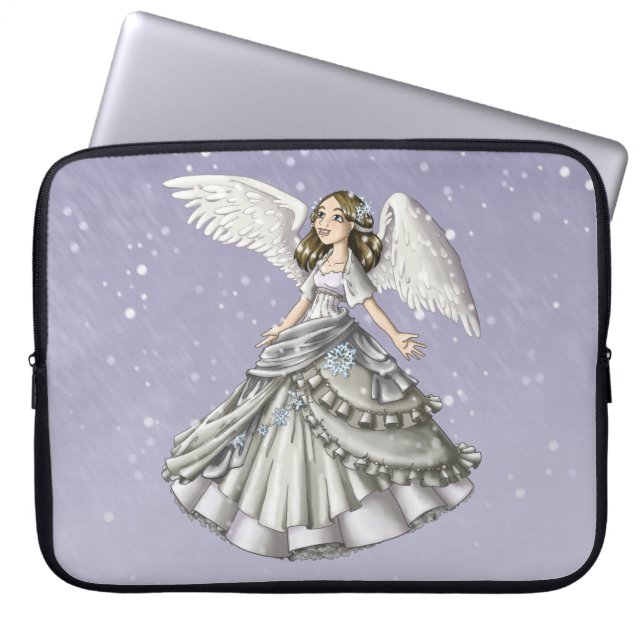 Schnee-Engel Laptopschutzhülle (Vorderseite)