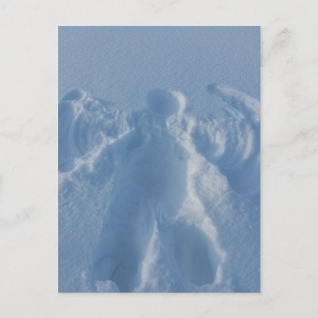 Schnee-Engel Postkarte (Vorderseite)
