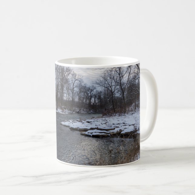 Schnee entlang der James River Coffee Tasse (VorderseiteRechts)