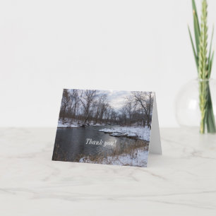 Schnee entlang James River Danke Karte