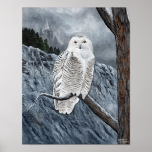 Schnee-Eulen-Aussichtspunkt Poster
