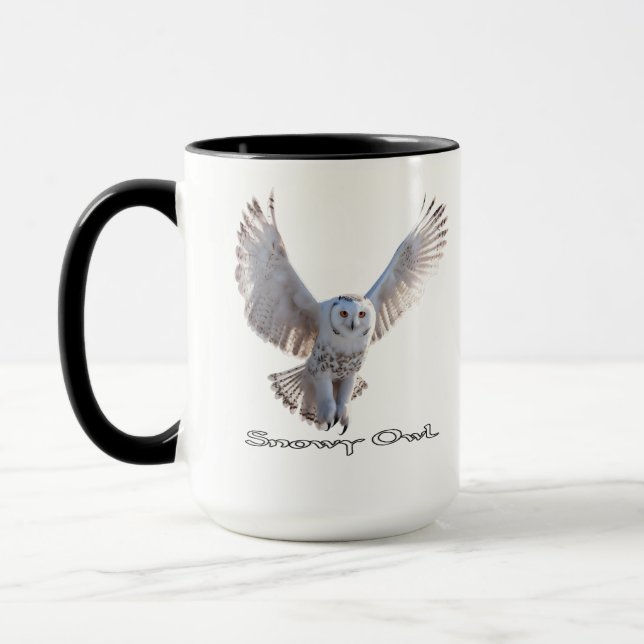 Schnee-Eulen-Kaffeetasse Tasse (Links)