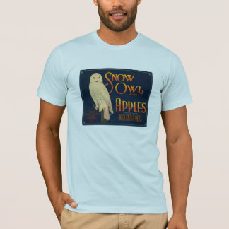 Schnee-Eulen-Marken-Äpfel T-Shirt
