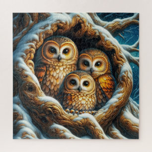Schnee-Eulen-Puzzle Puzzle