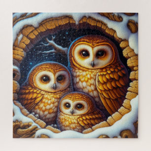 Schnee-Eulen-Puzzle Puzzle