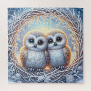 Schnee-Eulen-Puzzle Puzzle