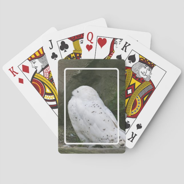 Schnee-Eulen-Spielkarten Spielkarten (Rückseite)