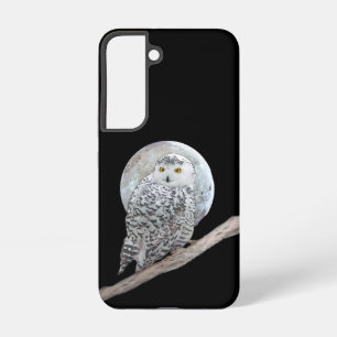 Schnee-Eulen- und Mond-Gemälde - Originale Vogelku Samsung Galaxy Hülle