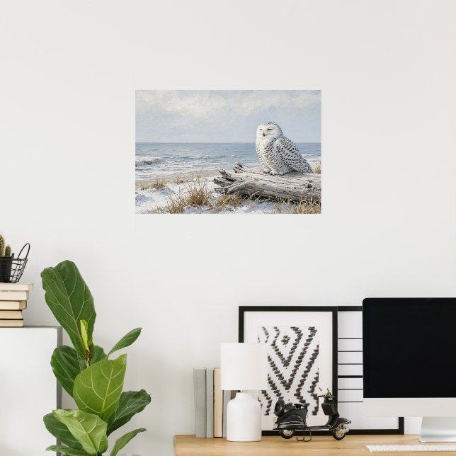 Schnee-Eulenposter Shore Rest Poster (Heimbüro)