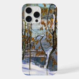 Schnee fiel Aquarell iPhone 15 Pro Max Hülle