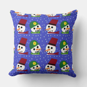 SCHNEE FRAU SCHNEEN MAN SCHNEE MENSCHEN PILLOW KISSEN