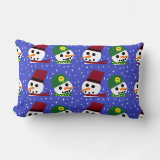 SCHNEE FRAU SCHNEEN MAN SCHNEE MENSCHEN PILLOW LENDENKISSEN