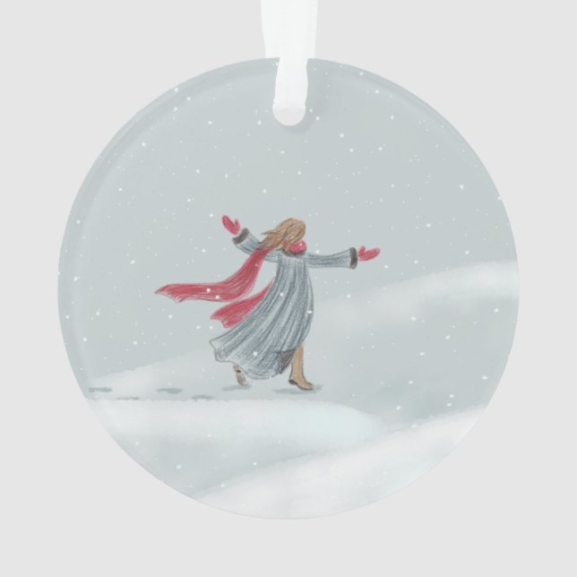 Schnee-Freude-Verzierung Ornament (Rückseite)