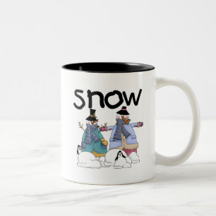 Schnee-Freund-T-Shirts und Geschenke Zweifarbige Tasse