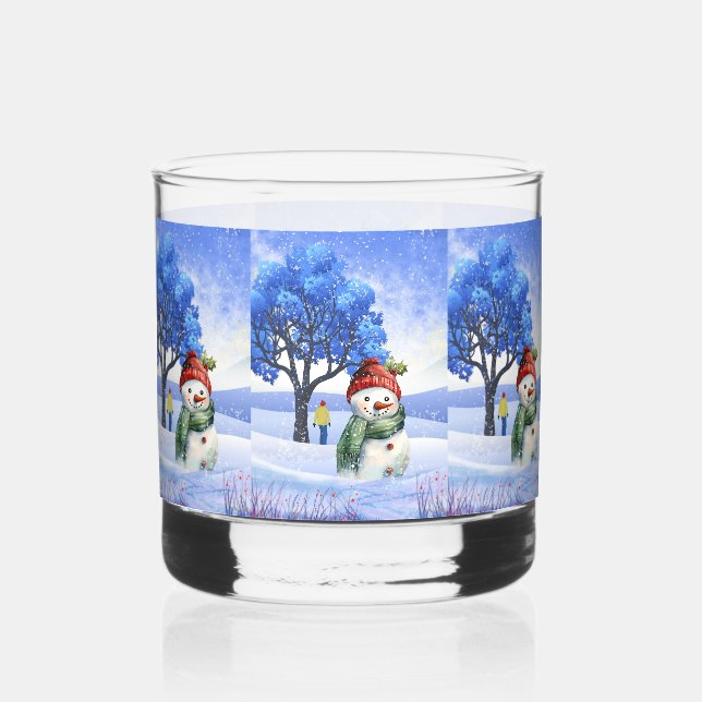 SCHNEE FUN AN EINEM WINTERTAG WHISKYGLAS (Vorderseite)