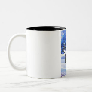 SCHNEE FUN AN EINEM WINTERTAG ZWEIFARBIGE TASSE