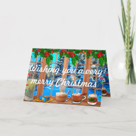 Schnee für Weihnachtskarten Feiertagskarte