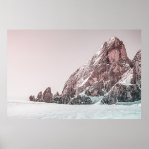 SCHNEE GEDECKTER BERG POSTER