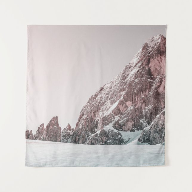 SCHNEE GEDECKTER BERG WANDTEPPICH (Vorderseite)