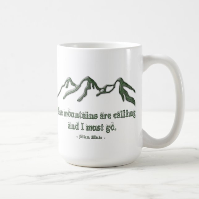 Schnee gespitzte mtns sind NennenJohn Muir Kaffeetasse (Rechts)