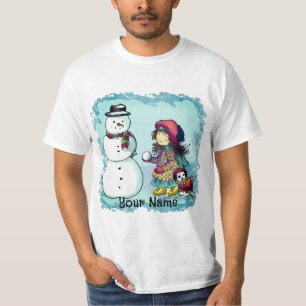 Schnee Girl Snowman T-Shirt