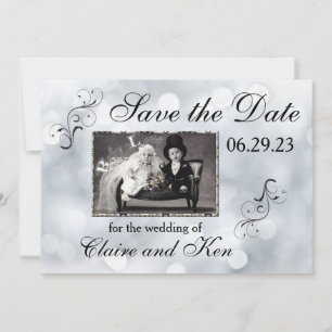 Schnee Glitter Funken Save the Date