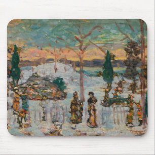 Schnee im April von Maurice Prendergast, Vintage A Mousepad