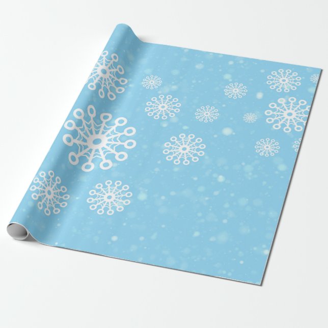 Schnee im blauen Himmel Geschenkpapier (Ungerollt)