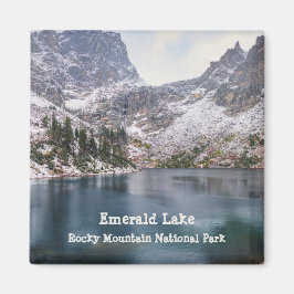 Schnee im Emerald Lake Rocky Mountain Nationalpark Magnet