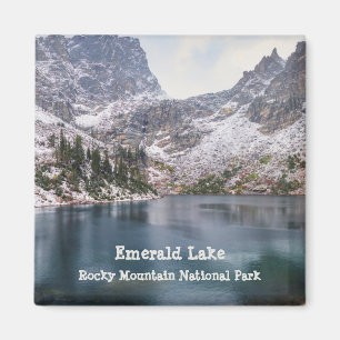 Schnee im Emerald Lake Rocky Mountain Nationalpark Magnet