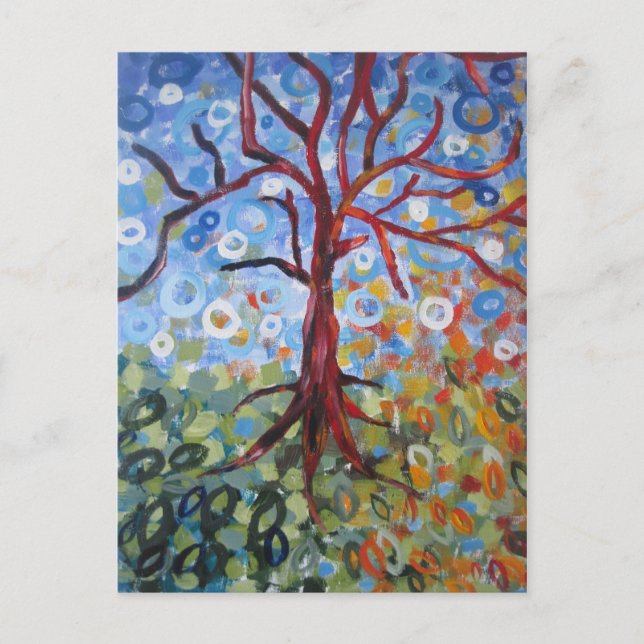 Schnee im Herbst Postkarte (Vorderseite)