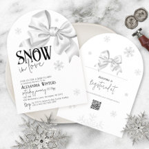 Schnee im Liebes Weißer Bogen Baby Shower Winter A