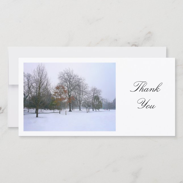 Schnee im Park - Danke (Vorderseite)