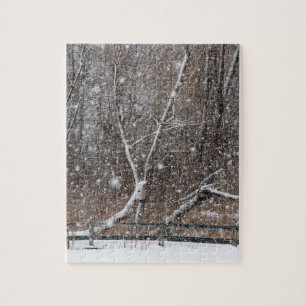 Schnee im Park Puzzle