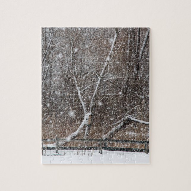 Schnee im Park Puzzle (Vertikal)