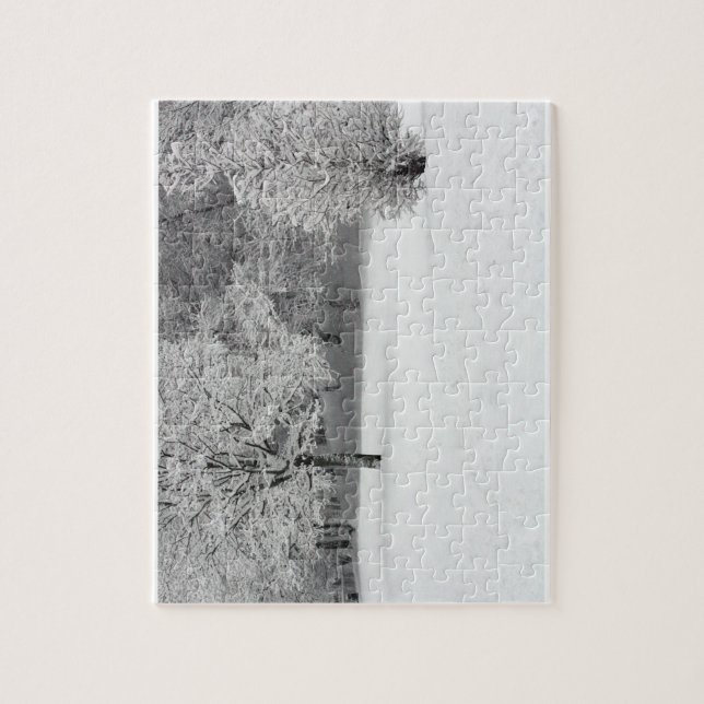 Schnee im Park Puzzle (Vertikal)