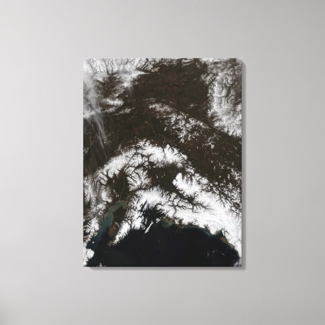 Schnee im Südzentrum von Alaska Leinwanddruck (Vorderseite)