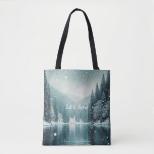 Schnee im Winter, Bergsee
